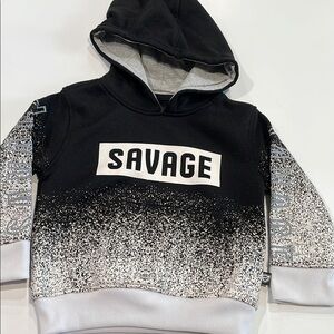 Salvage Kids Black and White Hoodie